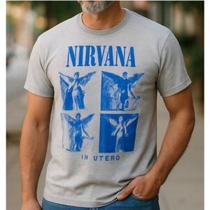 Nirvana Shirt M In Utero Tan